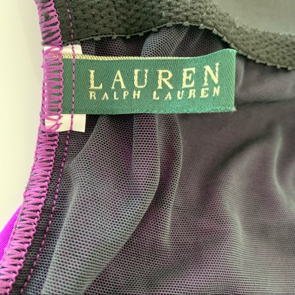 Ralph Lauren Size 8 Purple Pleated One Piece - Picture 8 of 9